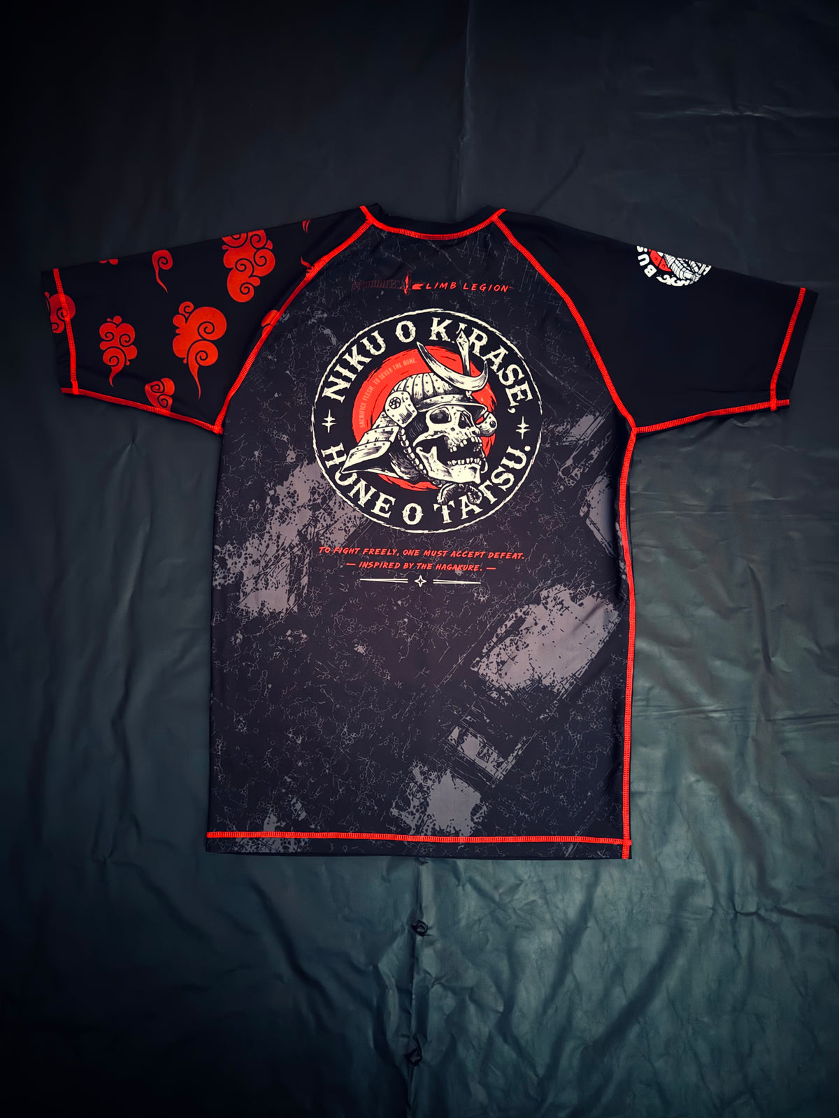Sacrifice Rashguard – Black & Red Short-Sleeve Rashguard | Limb Legion