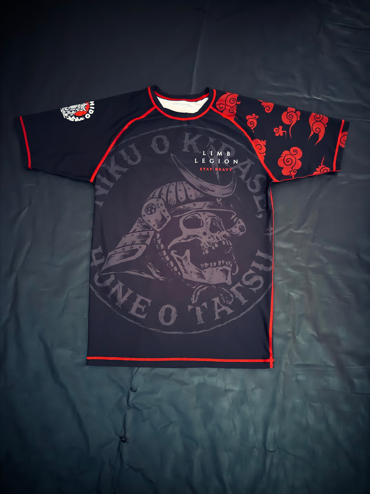 Sacrifice Rashguard – Black & Red Short-Sleeve Rashguard | Limb Legion