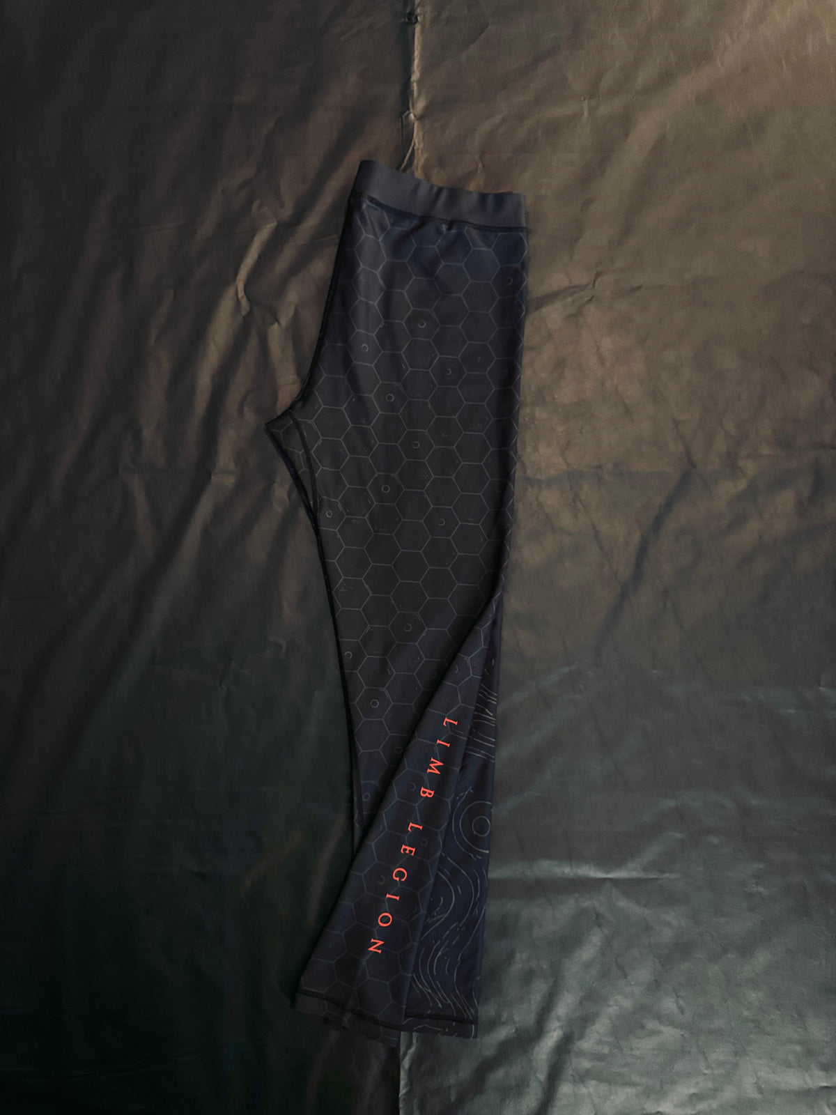 LIMB LEGION MENS JIU JITSU SPATS HAFF & HALF - BLACK GRAPPLING COMPRESSION SPATS
